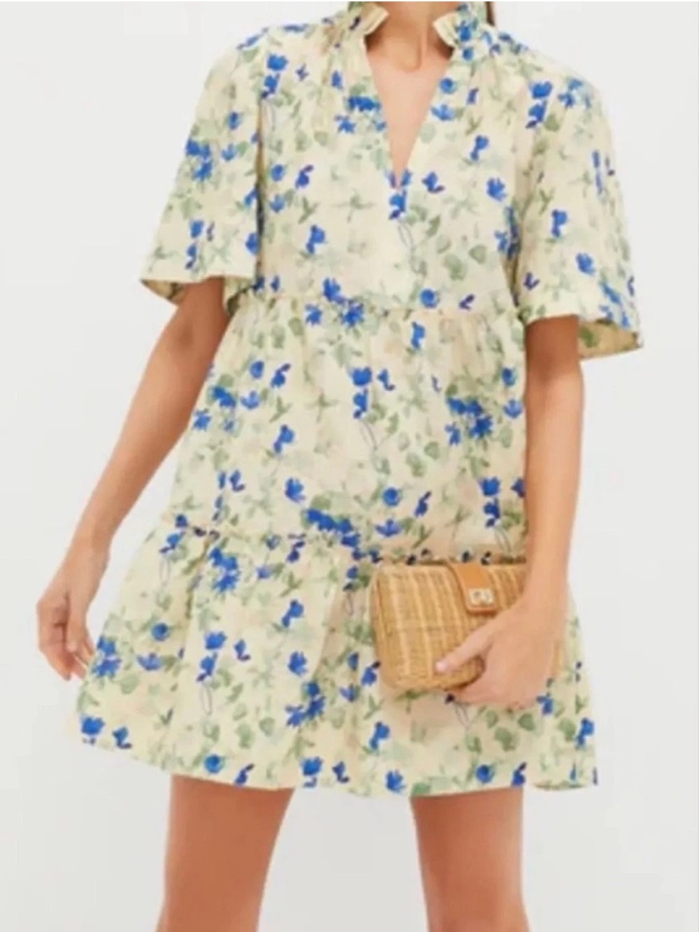Tuckernuck bellflower blooms Crawford babydoll floral mini dress sz small